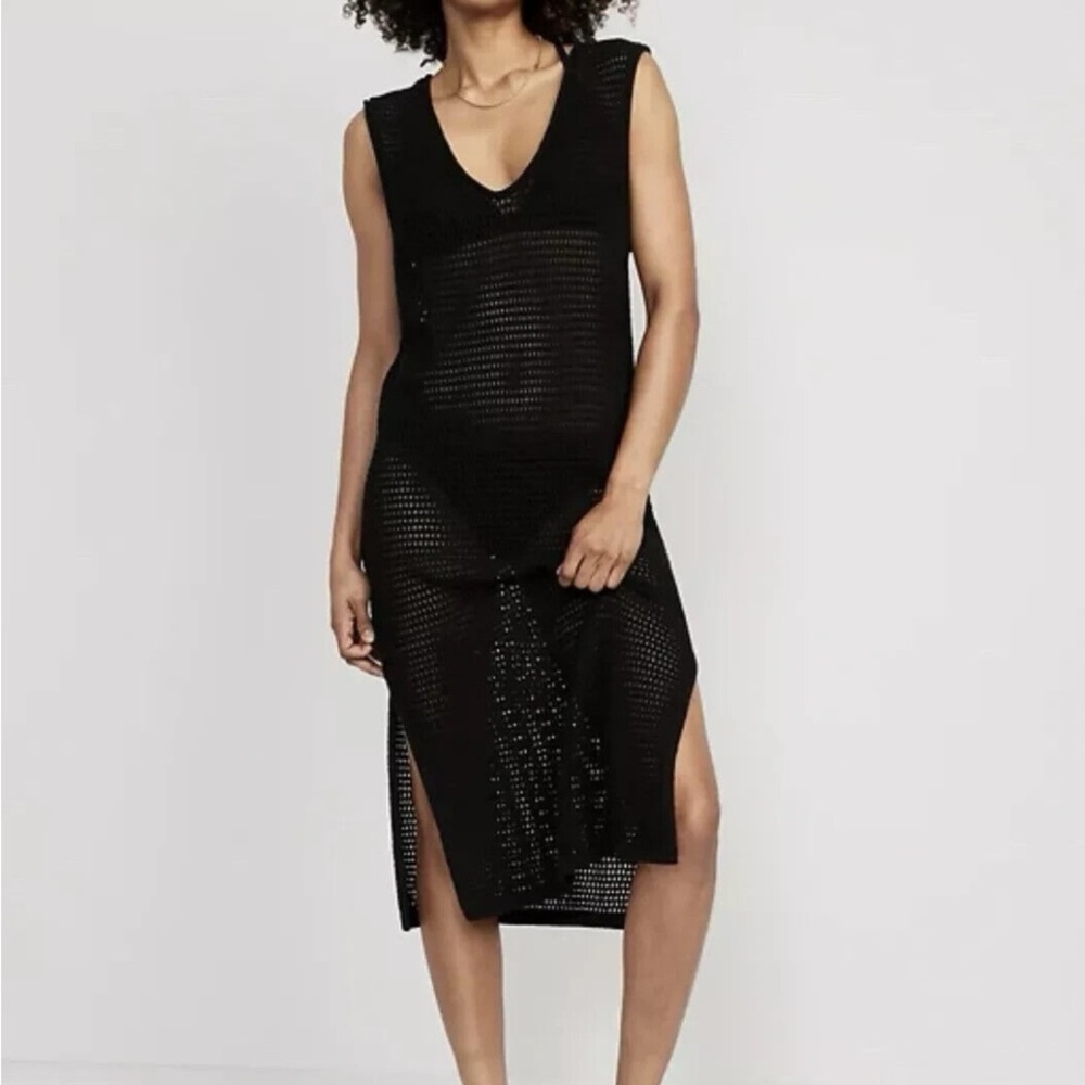 Old Navy — Sleeveless Crochet Midi Swim Cover-Up Dress